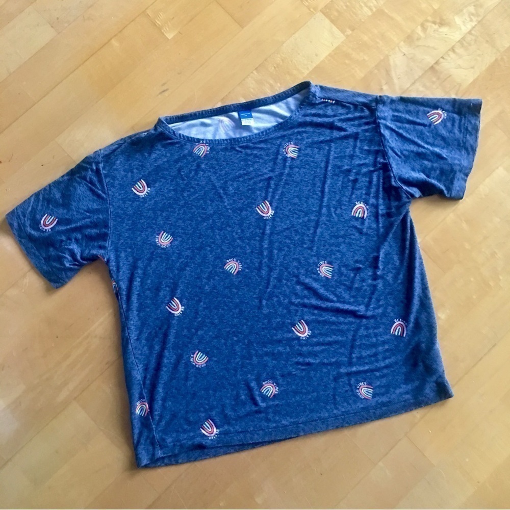 “Good Vibes, Be Kind” Sleep Shirt, Old Navy, Gray, Size XS